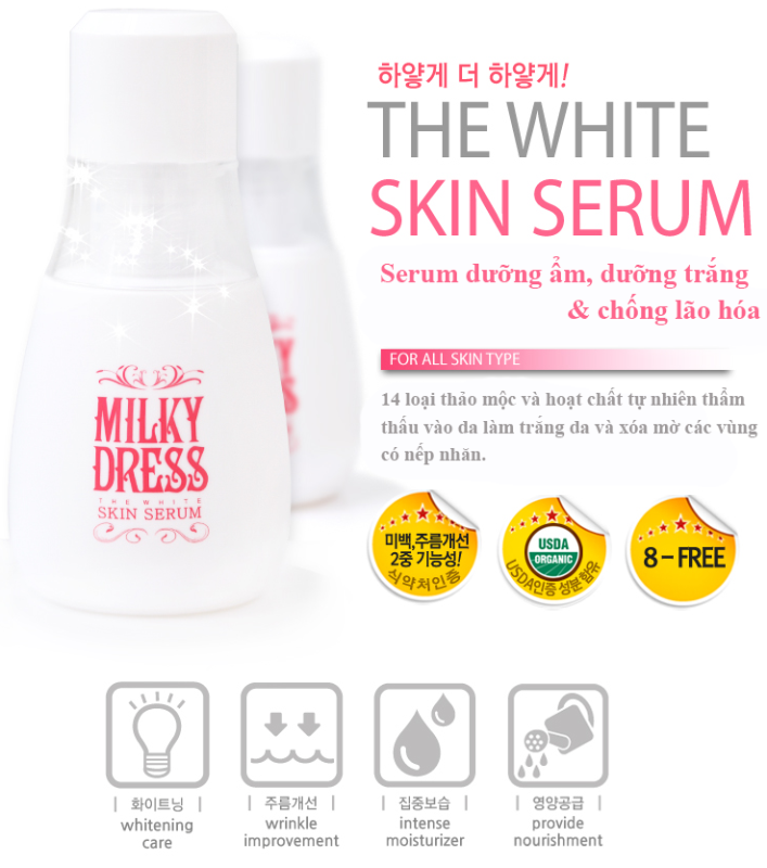 Serum dưỡng ẩm chống lão hóa Milky Dress The White Skin-2