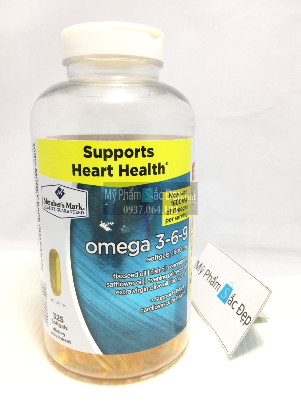 Viên dầu cá Supports Heart Health Omega 3 6 9-1