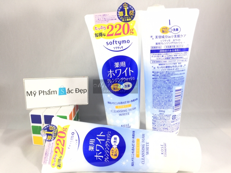 Sữa rửa mặt Kose Softymo Nhật Bản White 220g-1