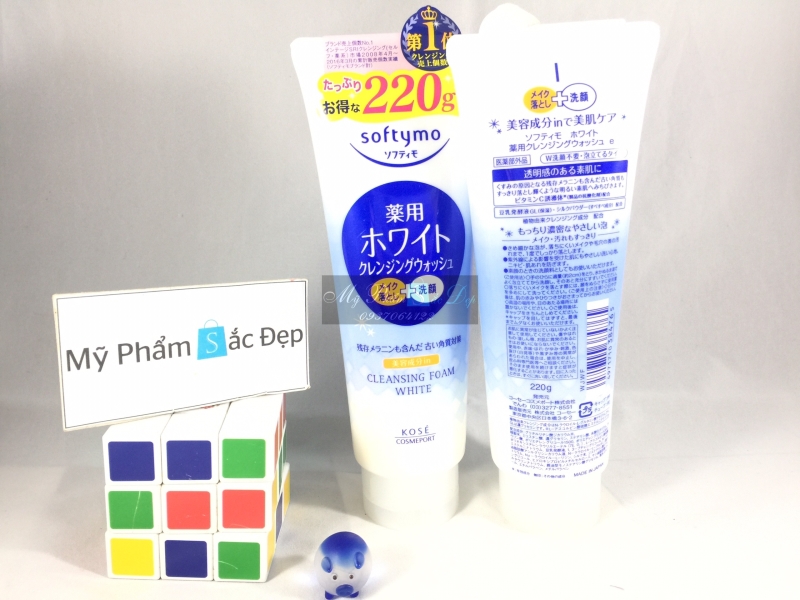 Sữa rửa mặt Kose Softymo Nhật Bản White 220g-2