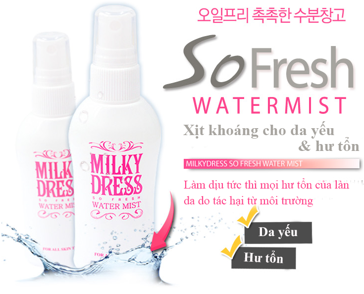 Xịt khoáng Milky Dress The White Water Mist giá tốt nhất tại tphcm - 02